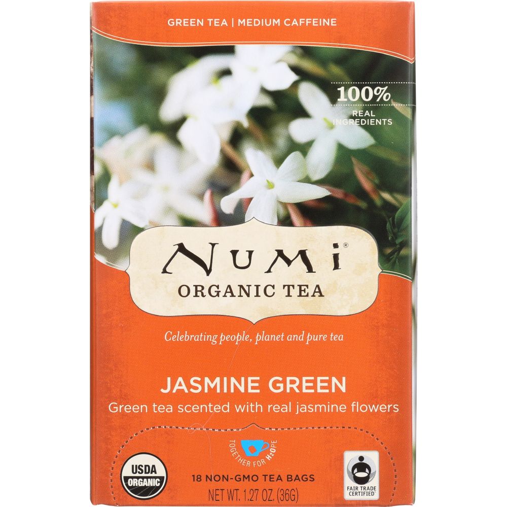 NUMI TEAS: Organic Jasmine Green Tea, 18 bg