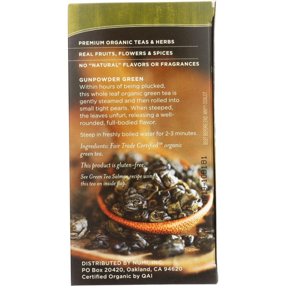 NUMI TEAS: Organic Gunpowder Green Tea, 18 bg