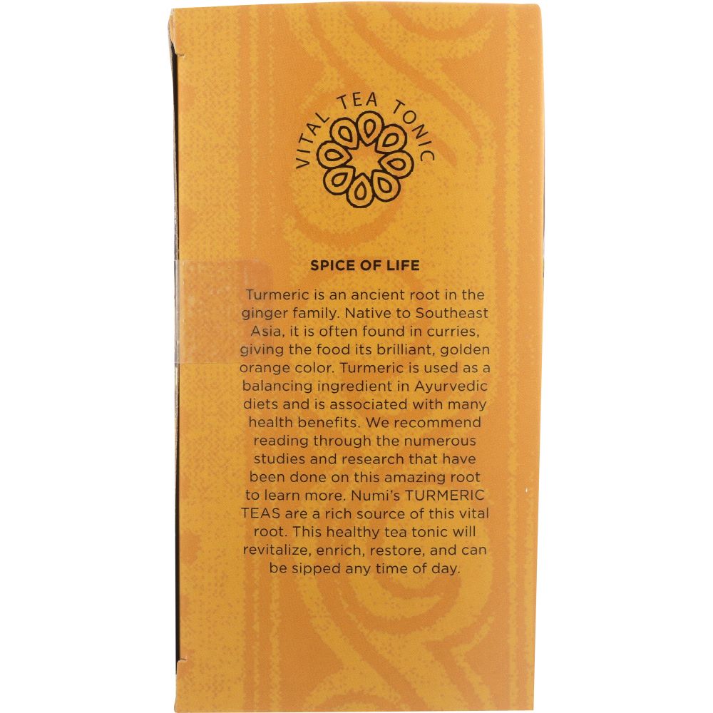 NUMI TEA: Tea Turmeric Golden Tonic, 12 bg