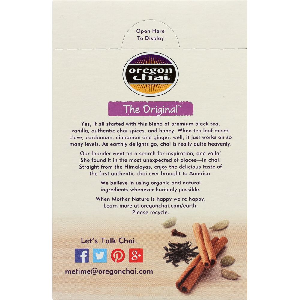 OREGON CHAI: The Original Chai Tea Latte Powdered Mix, 8 pc