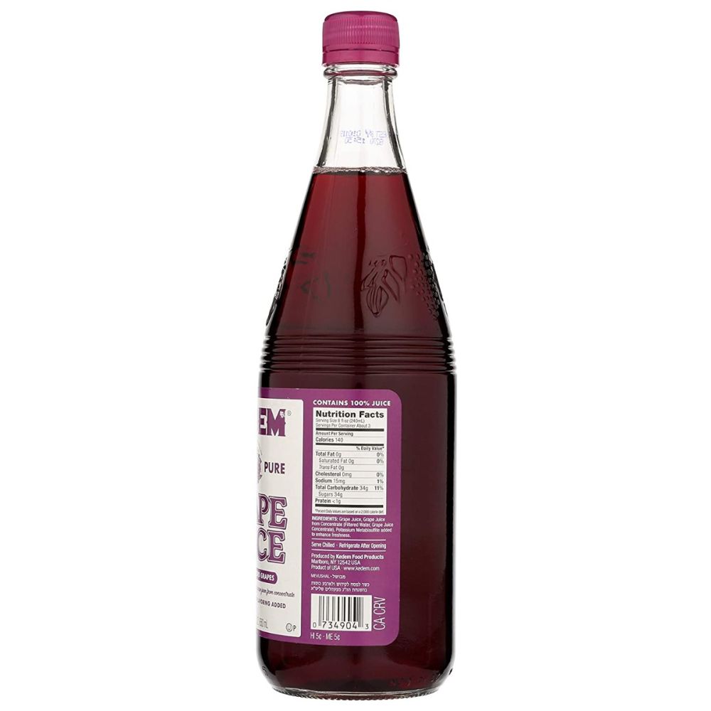 KEDEM: Juice Concord Lite Grape, 22 oz