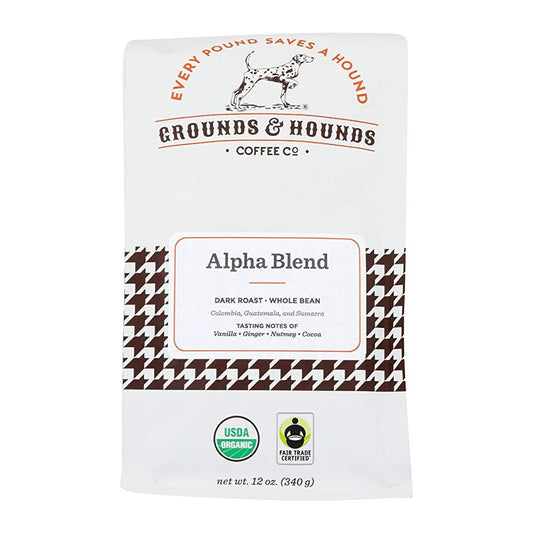 GROUNDS & HOUNDS COFFEE: Coffee Alpha Blend Wb, 12 oz