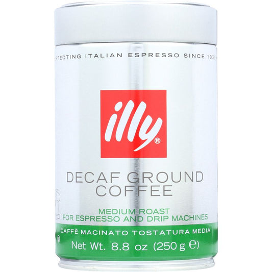 ILLYCAFFE: Ground Espresso Decaffeinated Coffee, 8.8 oz