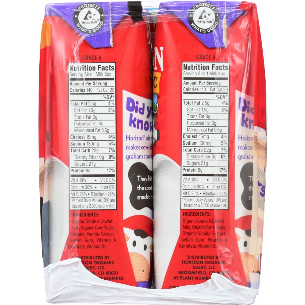 HORIZON: Milk 1% Vanilla Asep 6 Pack, 48 oz