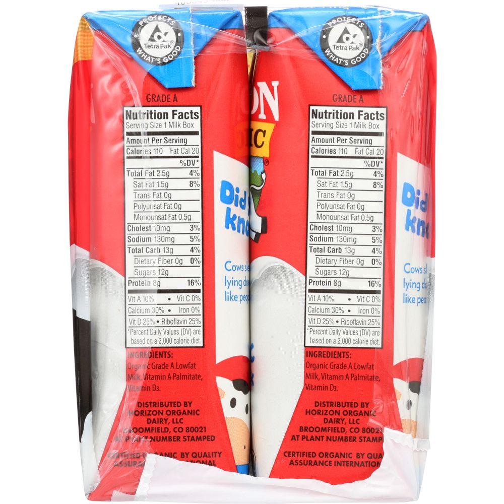 HORIZON: Milk 1% Residue Free UHT Organic 6 Pack, 48 oz