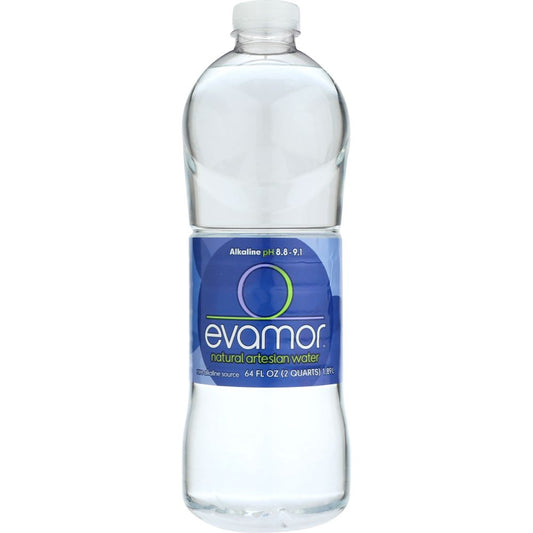 EVAMOR: Naturally Alkaline Artesian Water, 64 oz