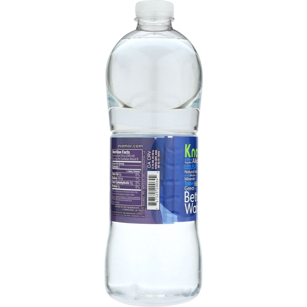 EVAMOR: Naturally Alkaline Artesian Water, 64 oz