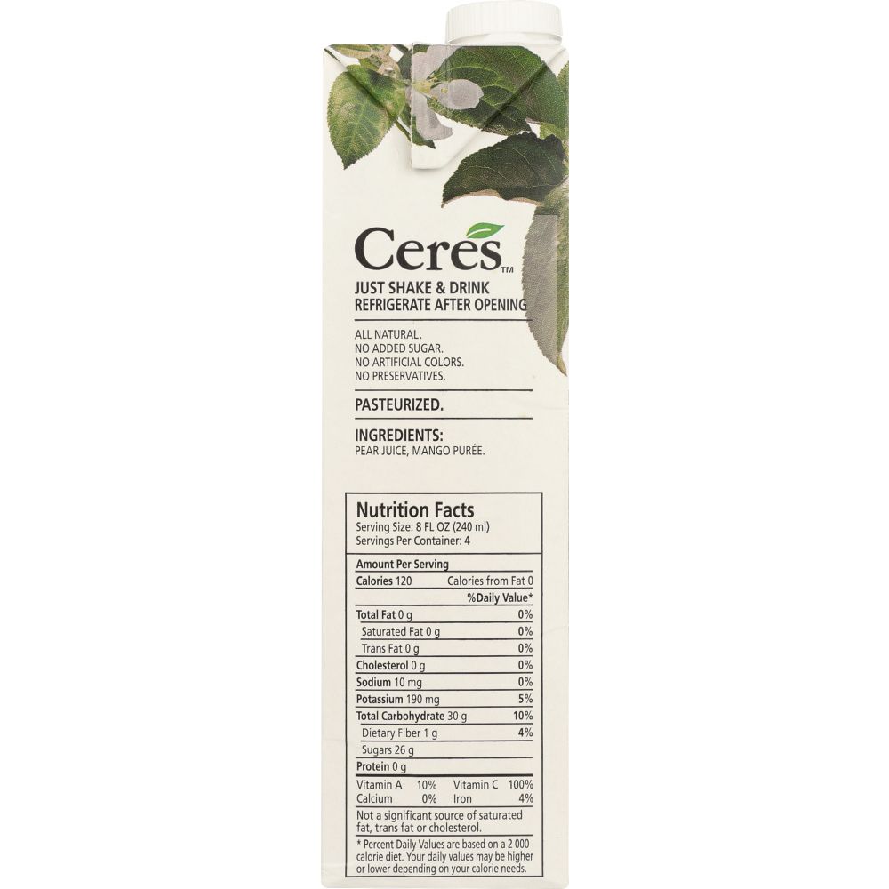 CERES: Juice Mango, 33.8 oz