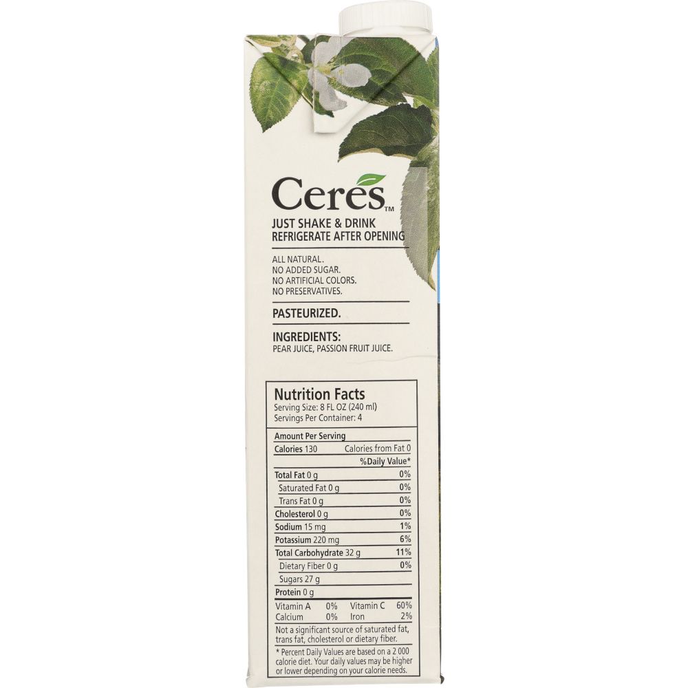 CERES: Juice Passion Fruit, 33.8 oz