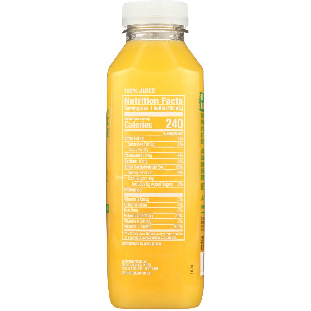 EVOLUTION: Organic Orange Juice, 15.20 oz