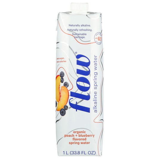 FLOW WATER: Water Alkaline Peach Blueberry, 33.8 fo