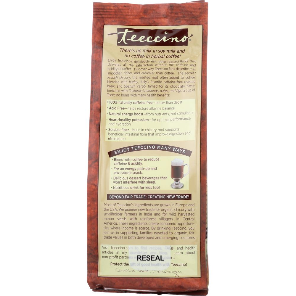 TEECCINO: Herbal Coffee Mediterranean Java Medium Roast Caffeine-Free, 11 oz