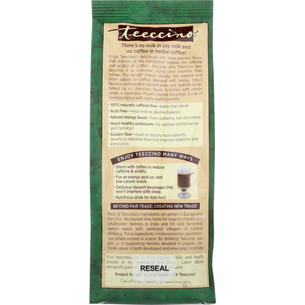 TEECCINO: Organic Herbal Coffee Alternative French Roast Caffeine Free, 11 oz