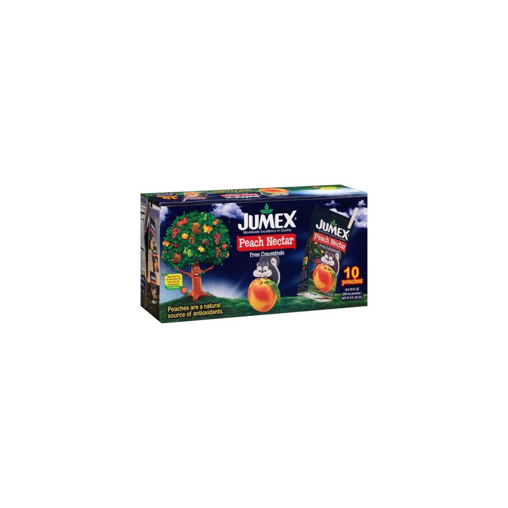 JUMEX: Juice Tetra Wedge Peach 10 Packs, 67.6 oz