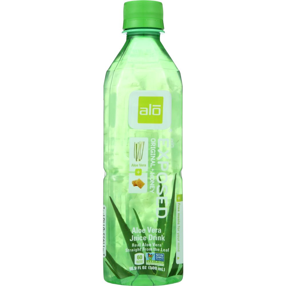 ALO: Exposed Original + Honey Real Aloe Vera Drink, 16.9 oz