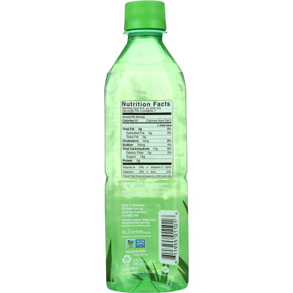 ALO: Exposed Original + Honey Real Aloe Vera Drink, 16.9 oz