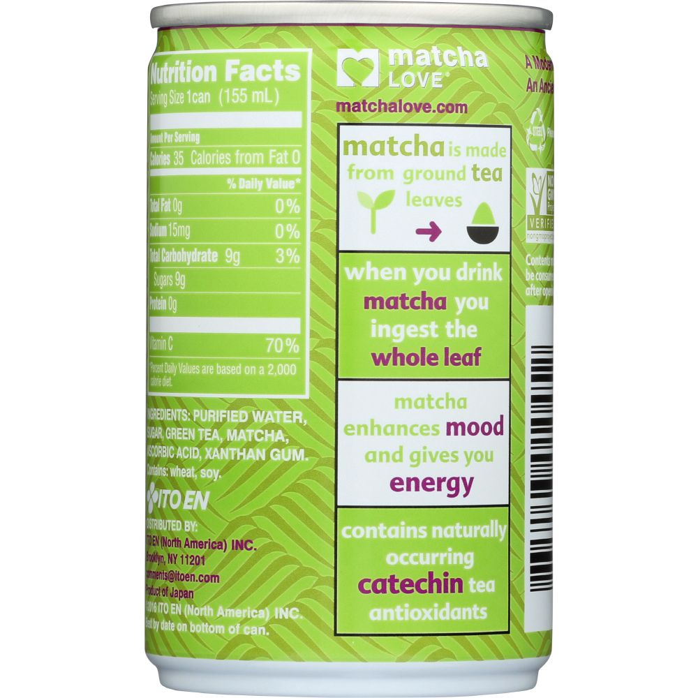 MATCHA LOVE: Japanese Matcha + Green Tea Sweetened, 5.2 fo