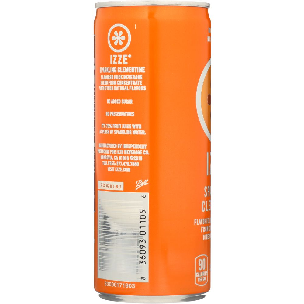 IZZE: Sparkling Clementine Flavored Juice Beverage, 8.4 oz