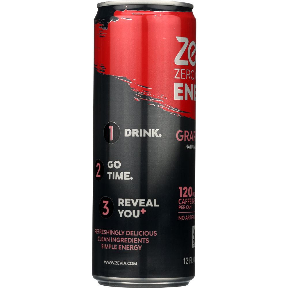 ZEVIA: Energy Grapefruit Zero Calorie, 12 oz