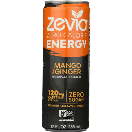 ZEVIA: Energy Mango Ginger Zero Calorie, 12 oz