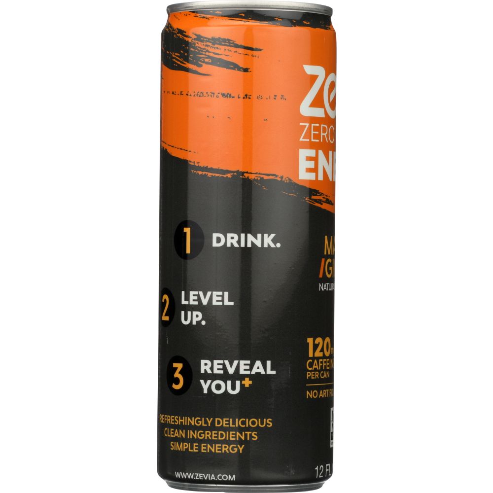 ZEVIA: Energy Mango Ginger Zero Calorie, 12 oz