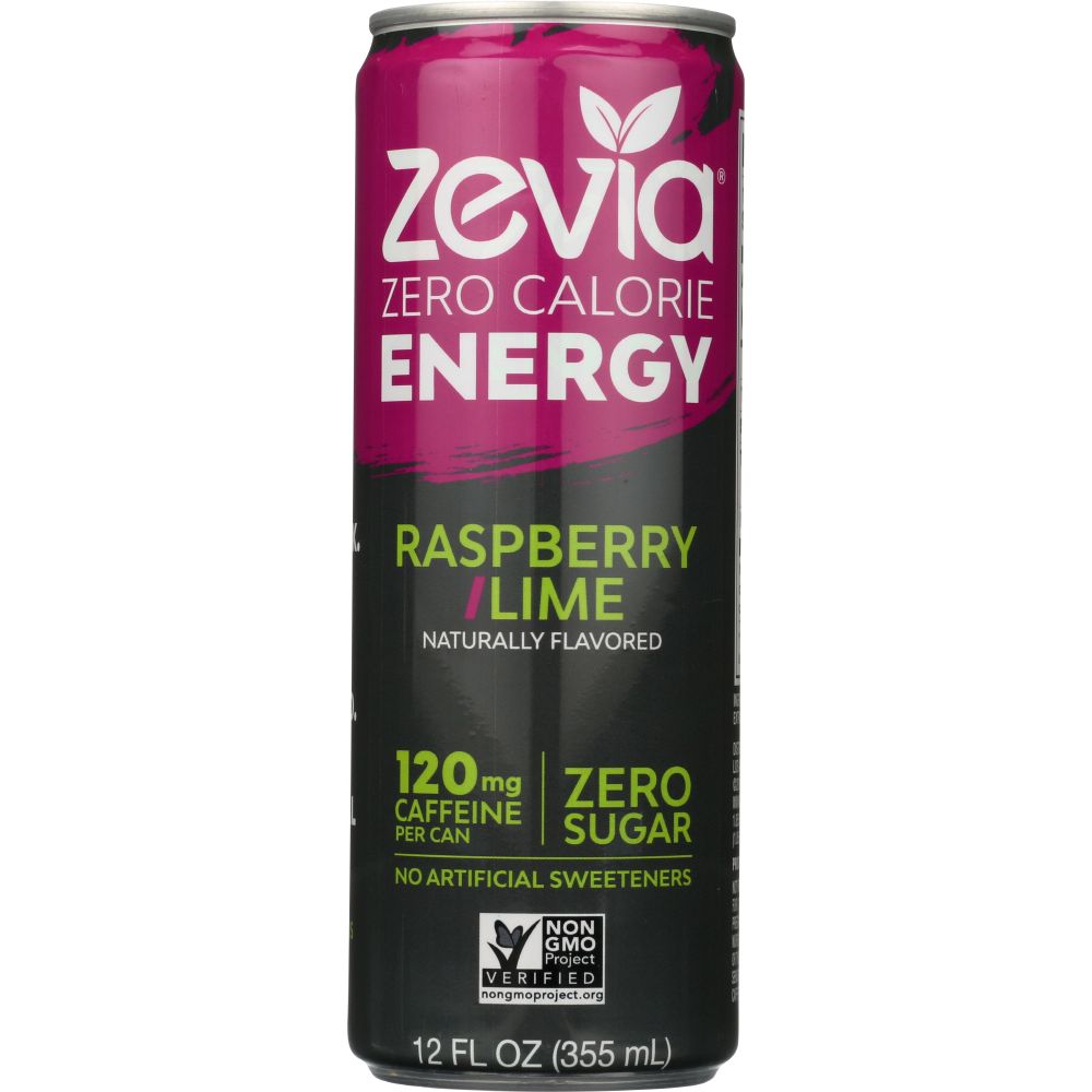 ZEVIA: Energy Raspberry Lime Zero Calorie, 12 oz