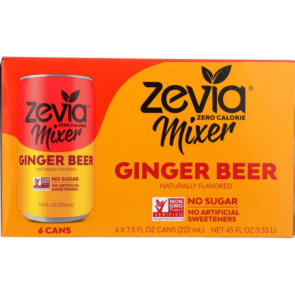 ZEVIA: Mixer Ginger Beer 0 Calorie 6 pk, 45 oz