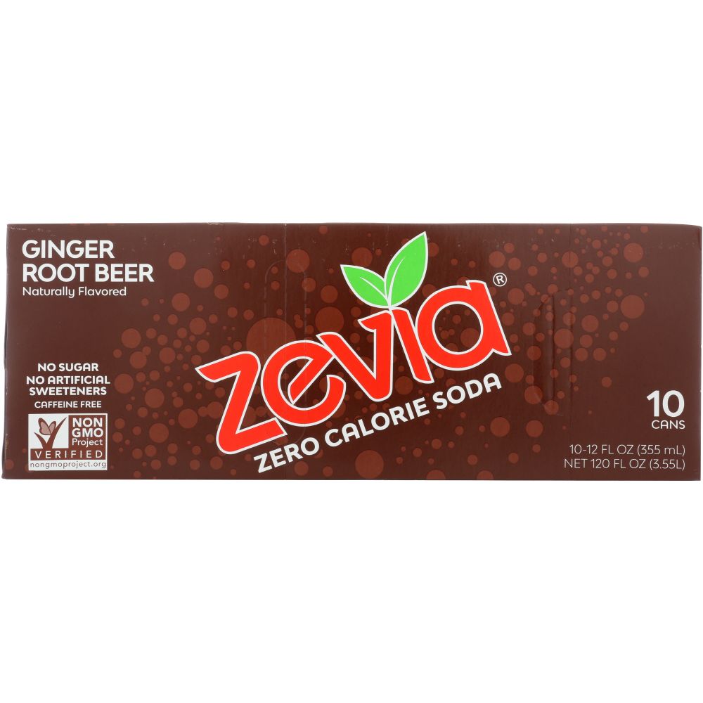 ZEVIA: Soda Ginger Root Beer 10 pk, 120 oz