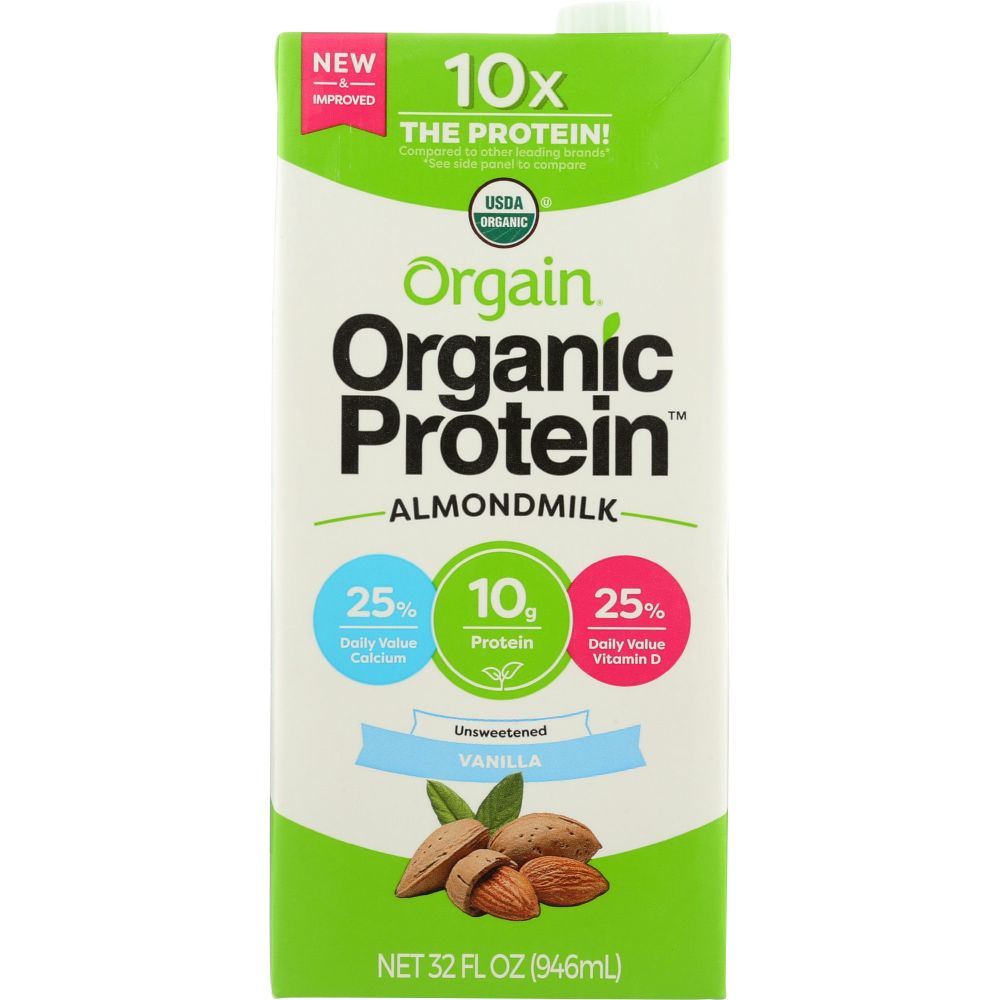 ORGAIN: Organic Protein Almond Milk Unsweetened Vanilla, 32 oz