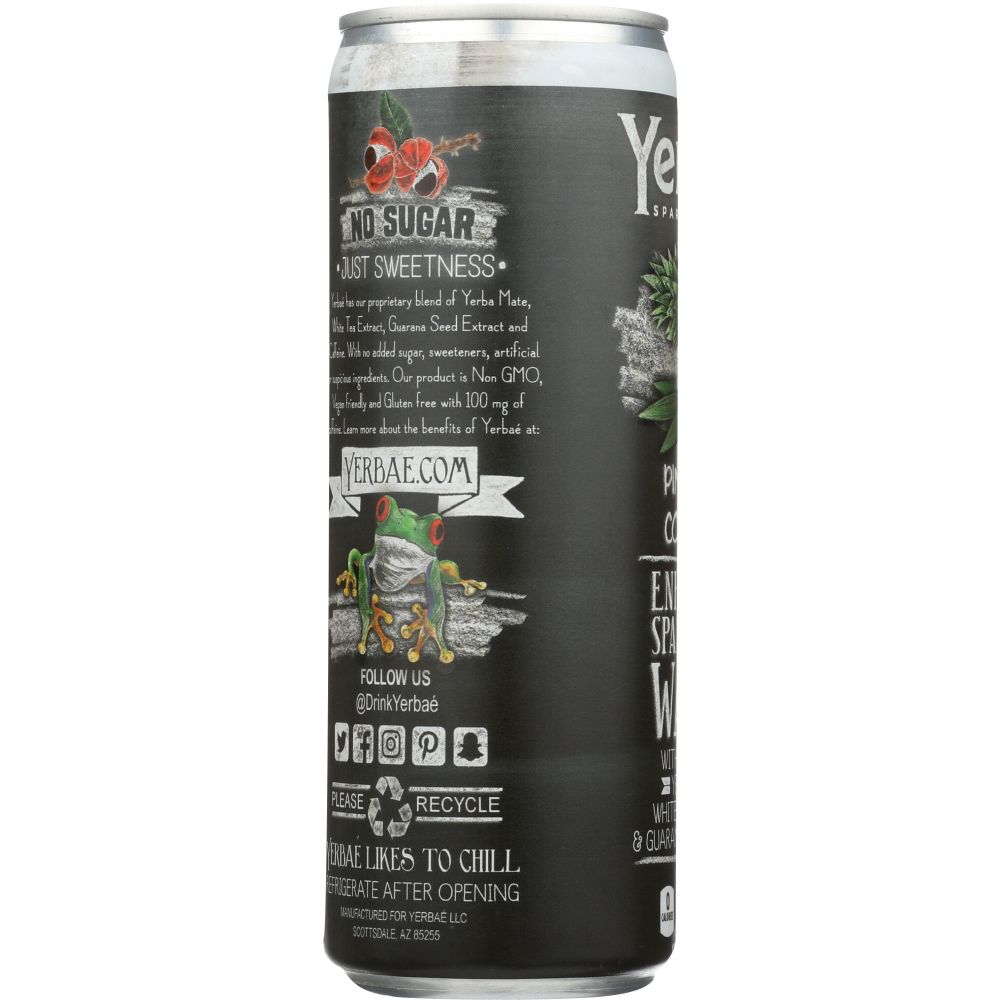 YERBAE: Enhanced Sparkling Water Pineapple, 12 fl oz