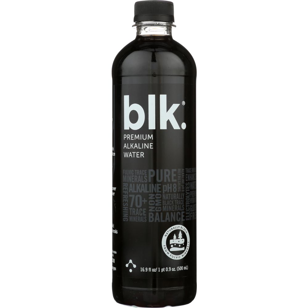 BLK BEVERAGES: Premium Alkaline Water Naturally Black, 16.9 oz