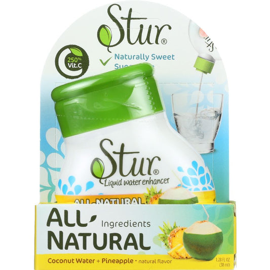 STUR: Liquid Water Enhancer Coconut Water plus Pineapple, 1.28 oz