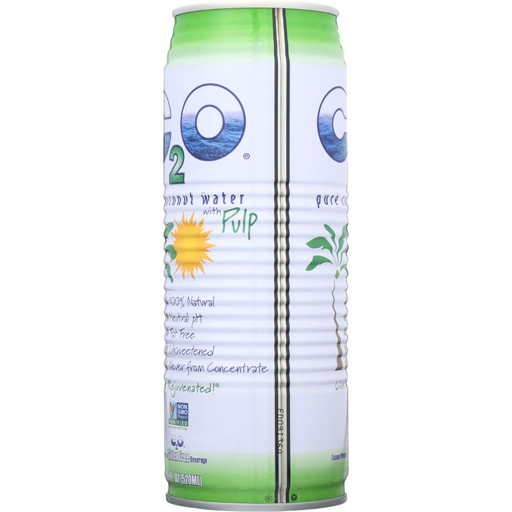 C2O: Pure Coconut Water With Pulp, 100%, 17.5 Oz