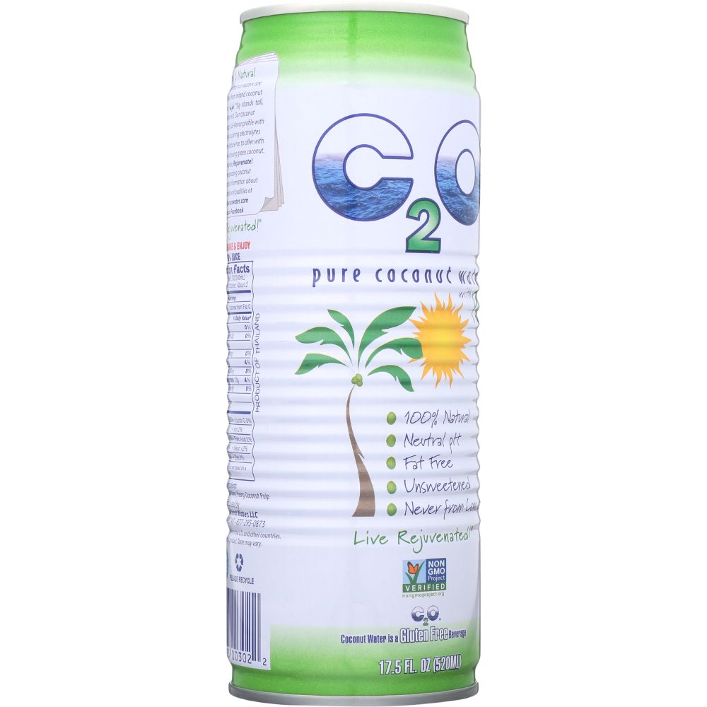 C2O: Pure Coconut Water With Pulp, 100%, 17.5 Oz