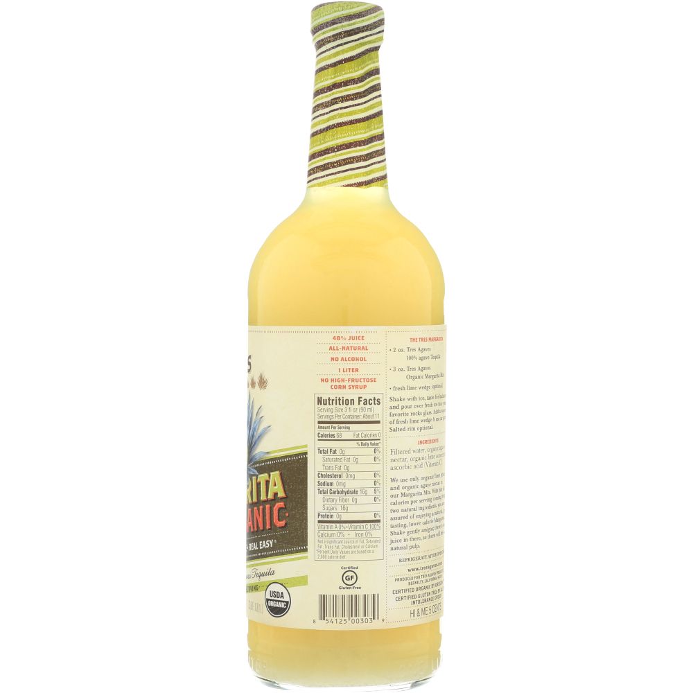 TRES AGAVES: Organic Margarita Mix, 33.8 oz