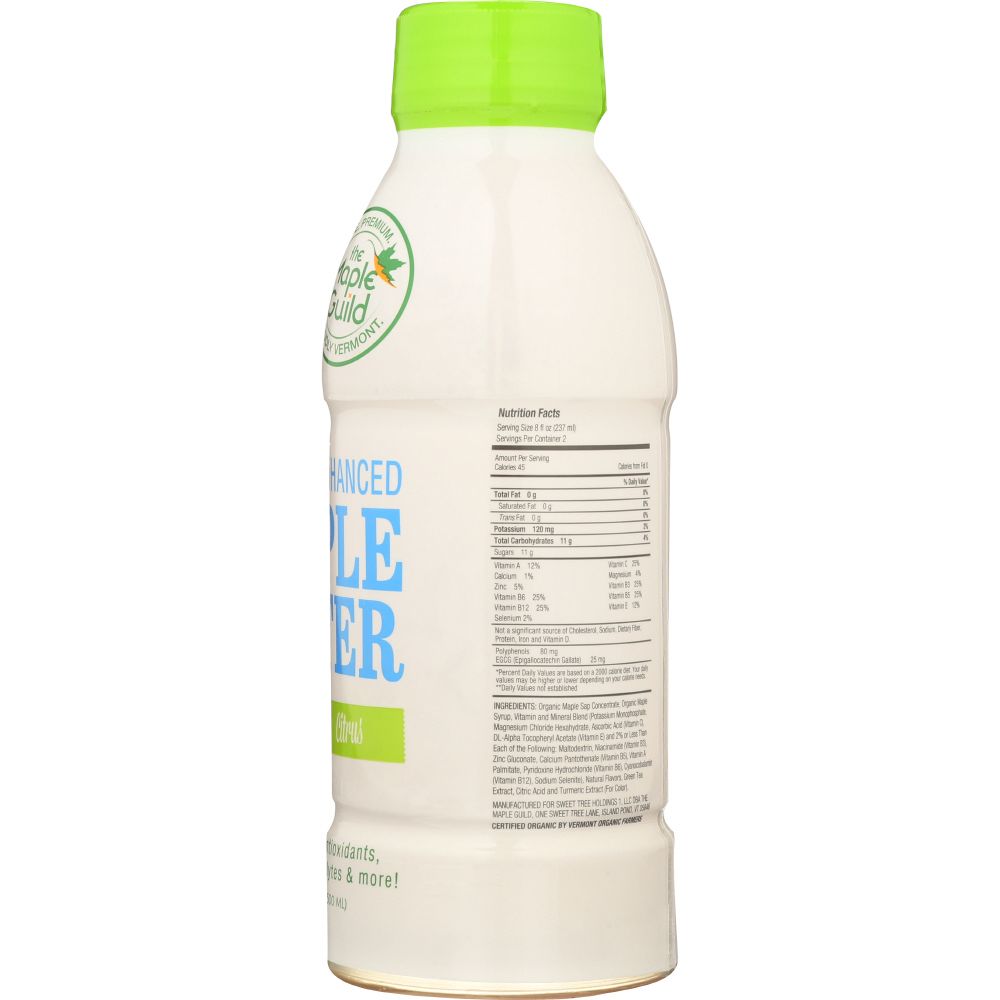 THE MAPLE GUILD: Water Maple Enhanced Citrus, 16.9 fo
