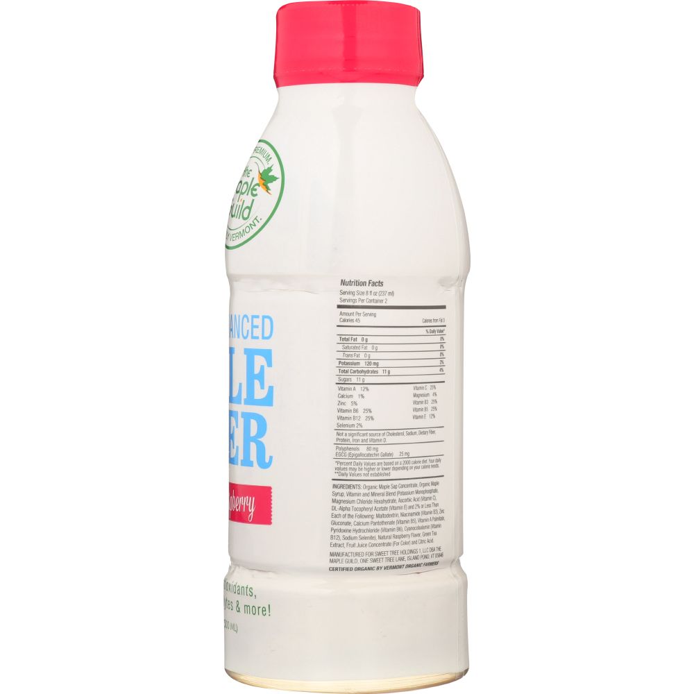 THE MAPLE GUILD: Enhanced Water Maple Raspberry, 16.9 fo