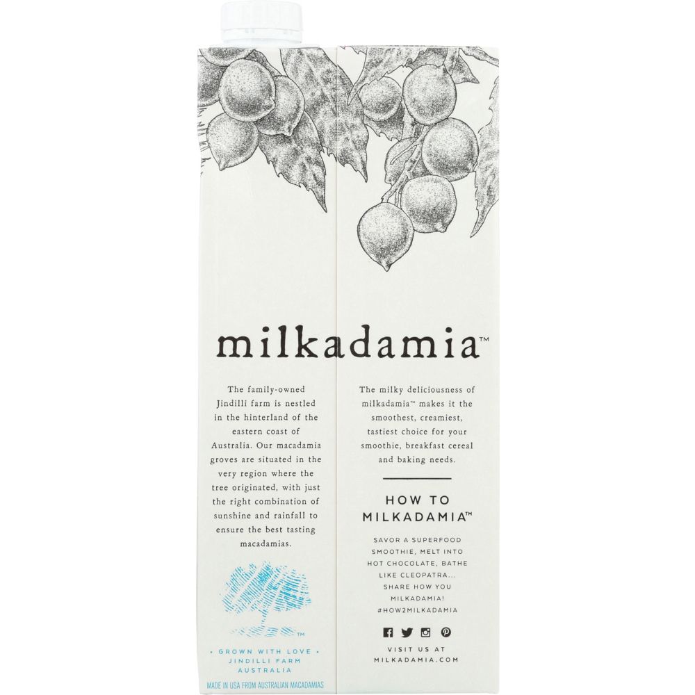 MILKADAMIA: Unsweetened Macadamia Milk, 32 fl oz