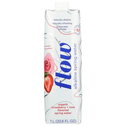 FLOW WATER: Water Alkaline Strawberry Rose, 33.8 fo