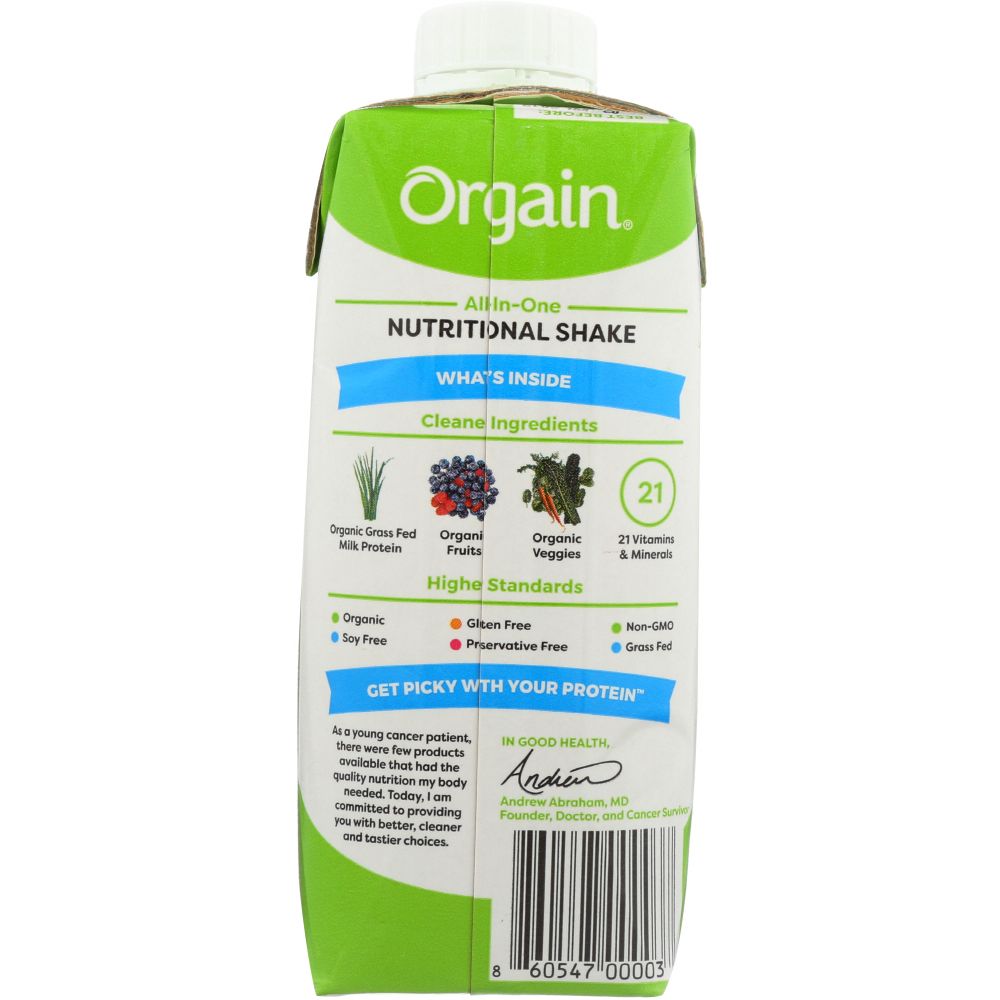 ORGAIN: Organic Nutrition Shake Creamy Chocolate, 11 oz