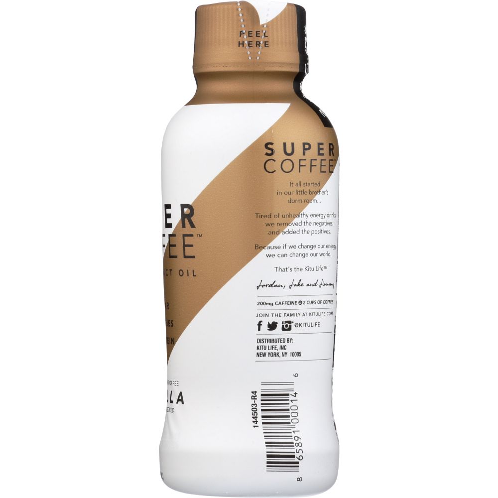 SUNNIVA SUPER COFFEE: Coffee Vanilla Bean Bottle, 12 oz