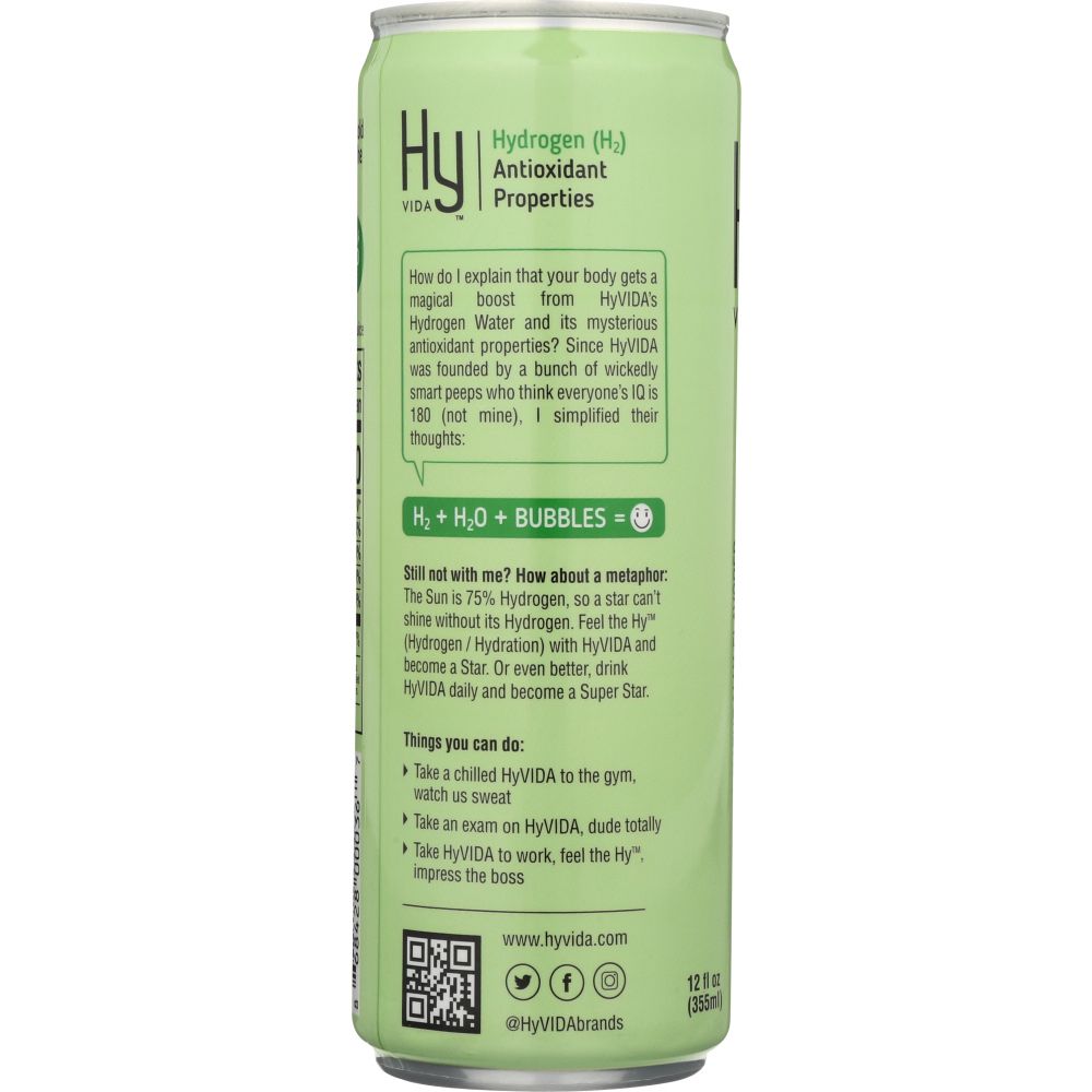 HYVIDA: Water Sparkling Lemon Lime, 12 fo