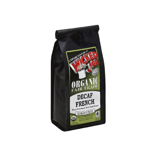 WICKED JOE COFFEE: Coffee Organic Ground Dark Roast French Decaf, 12 oz