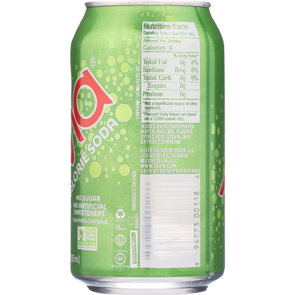 ZEVIA: Zero Calorie Soda Mountain Zevia 6-12 fl oz, 72 fl oz