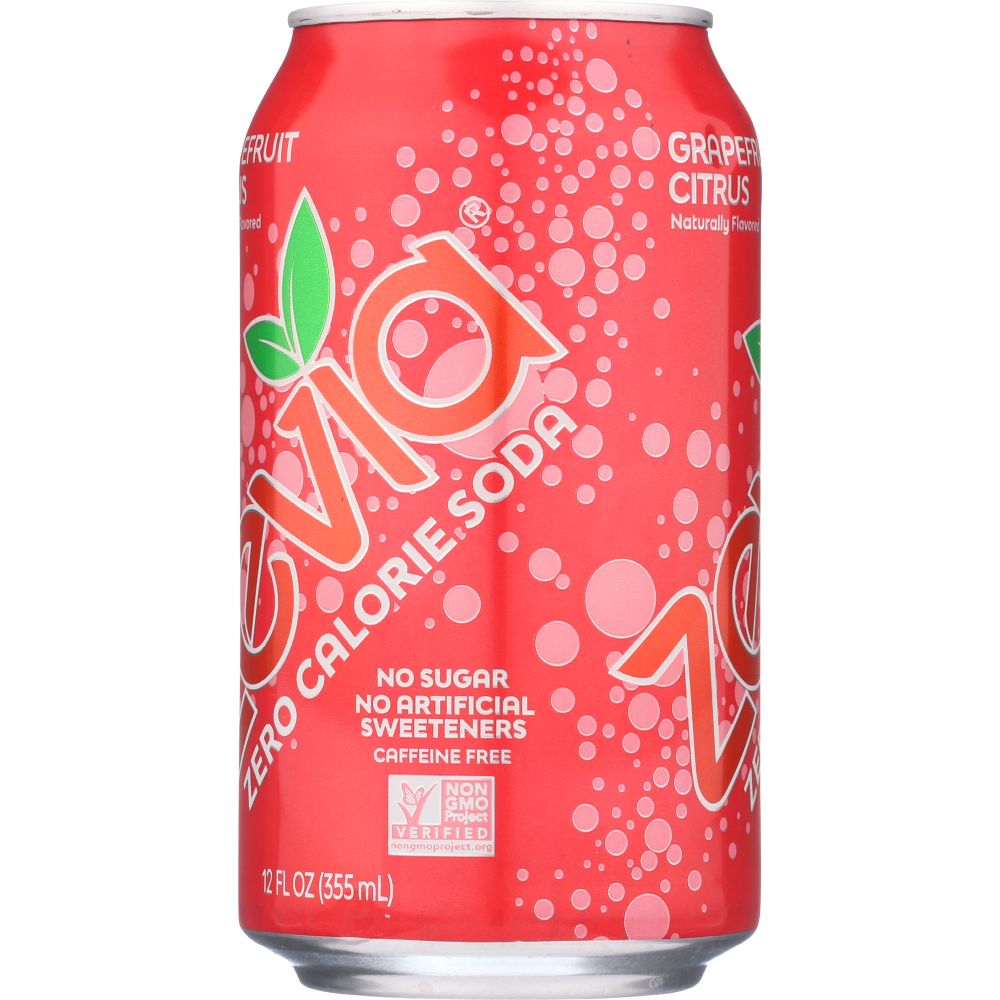 ZEVIA: Zero Calorie Soda Grapefruit Citrus 6-12 fl oz, 72 fl oz
