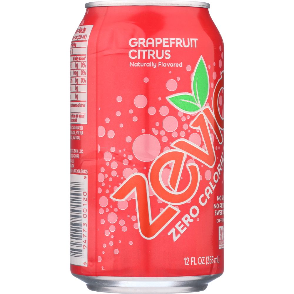 ZEVIA: Zero Calorie Soda Grapefruit Citrus 6-12 fl oz, 72 fl oz