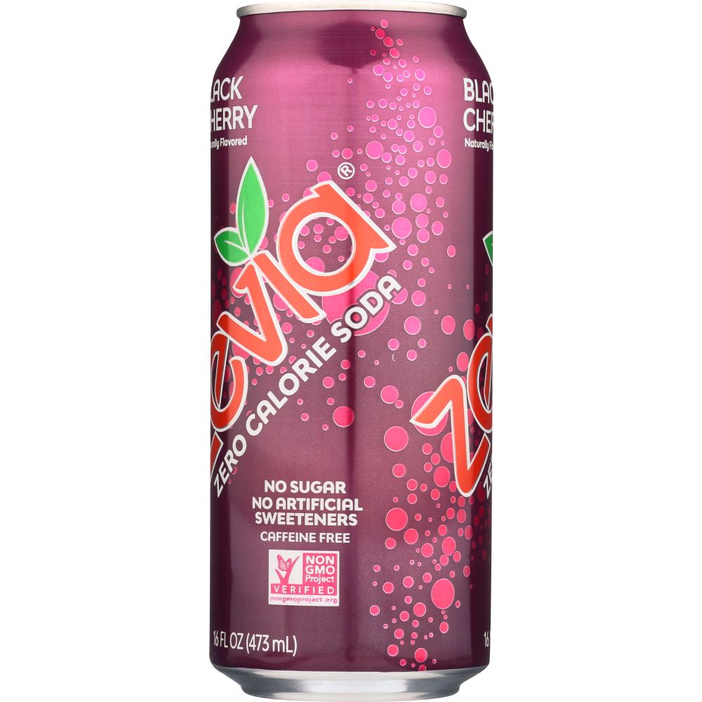 ZEVIA: Black Cherry Soda, 16 oz