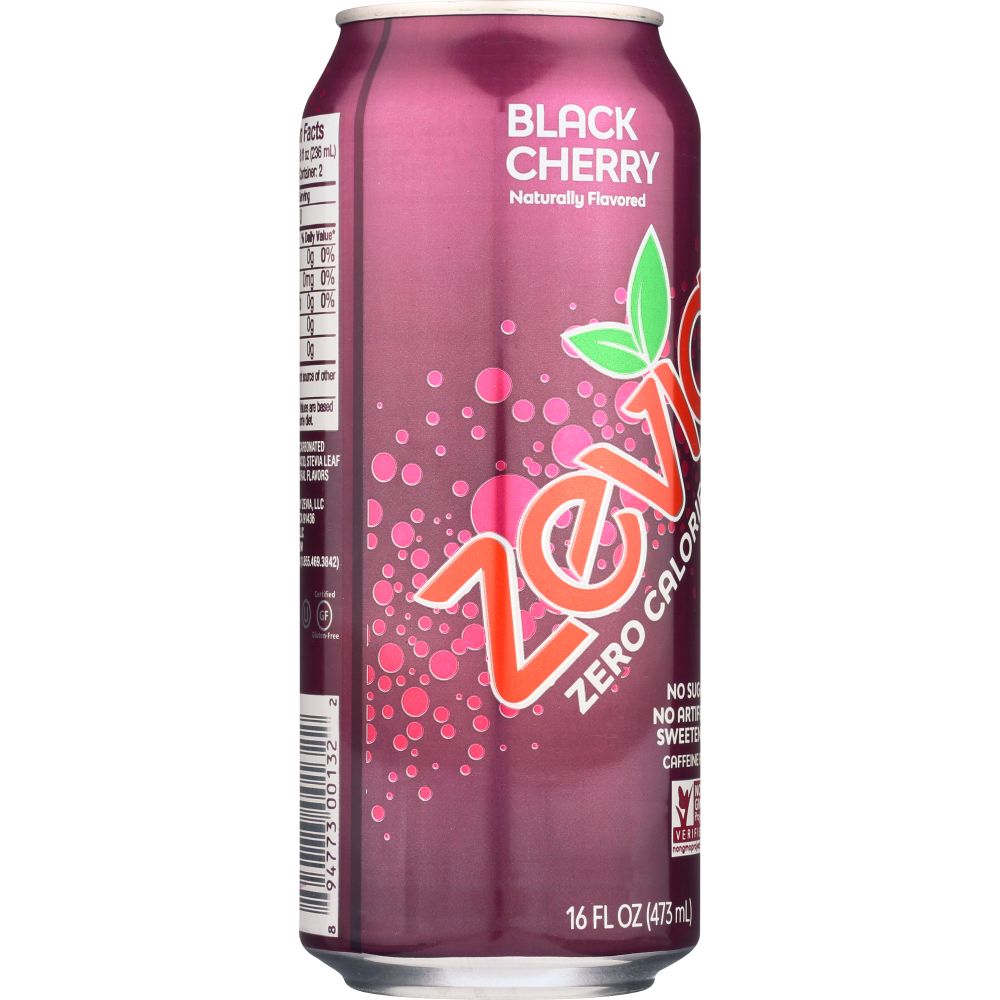 ZEVIA: Black Cherry Soda, 16 oz