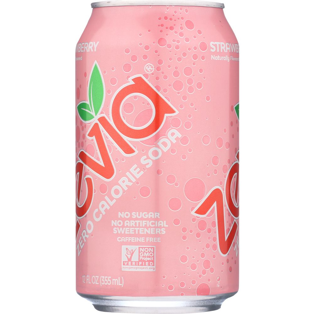 ZEVIA: Zero Calorie Soda Strawberry 6-12oz, 72 oz