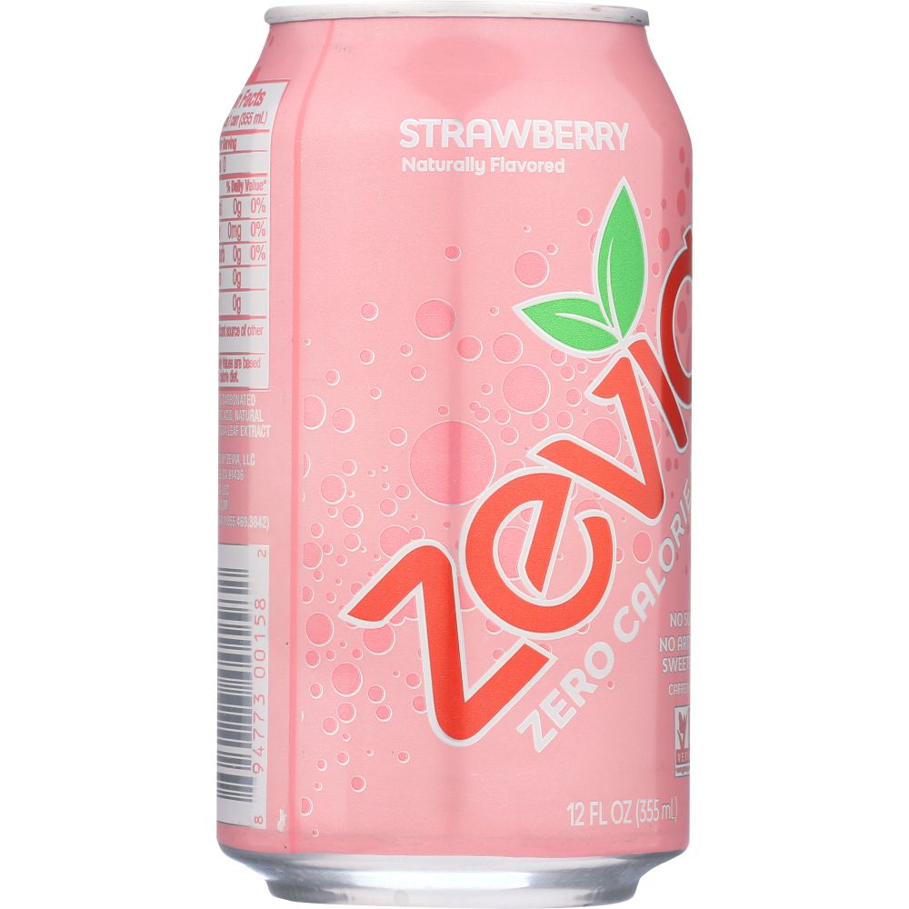 ZEVIA: Zero Calorie Soda Strawberry 6-12oz, 72 oz